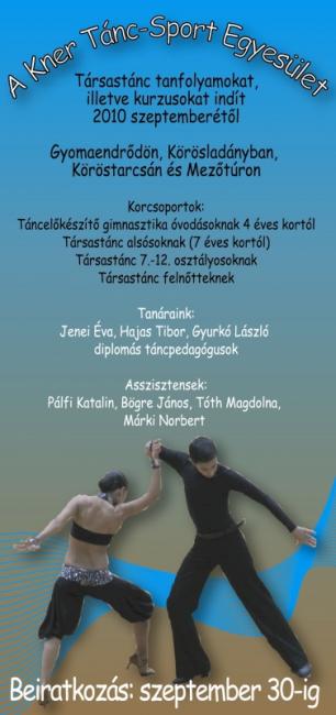 Kner TSE tanfolyamok Gyomaendrőd, Mezőtúr, Körösladány...